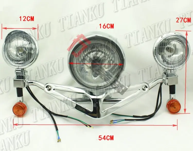 Металлическая фара + Поворотная для Yamaha VStar 400 650 1100 1300 Virago Xv 250 535 750 Road Star Custom|xv