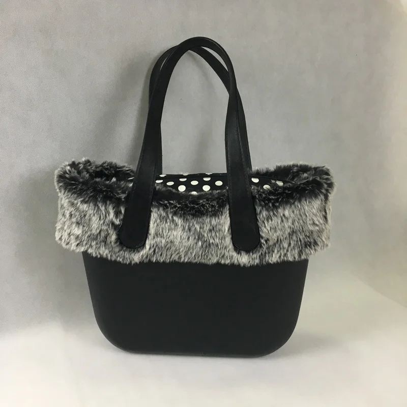 Новая Черная Милая Классическая большая сумка EVA стильная с плюшевой ручкой o &amp O