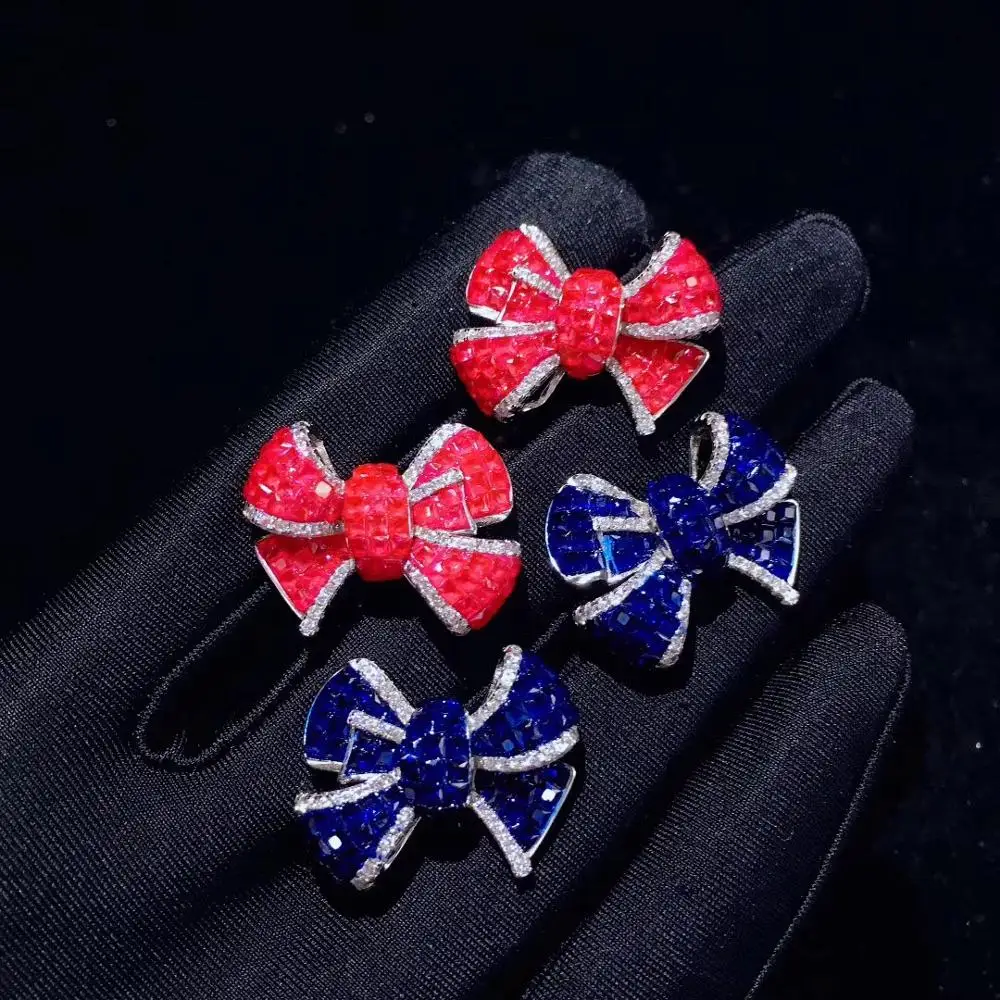 Серьги гвоздики из стерлингового серебра 925 пробы с кубическим цирконием и
