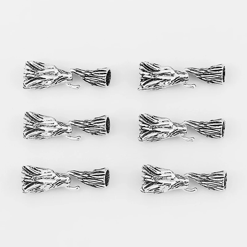 2 комплекта Модный крюк волка застежка голова и хвост крючок для 8 мм кожаный шнур