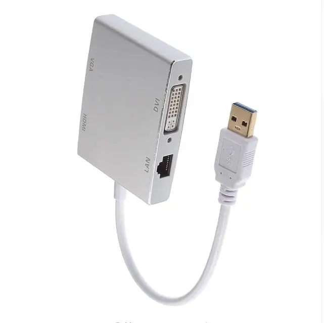2 шт./1 шт. внешняя видеокарта USB 3 0-DVI VGA HDMI HDTV и сетевой адаптер LAN Ethernet RJ45 |