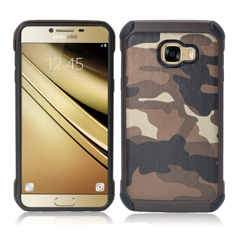 For Samsung Galaxy A5 2017 A520 Hybrid Armor Plastic + TPU 2 in 1 Army Camo Camouflage Rear Cover Case |