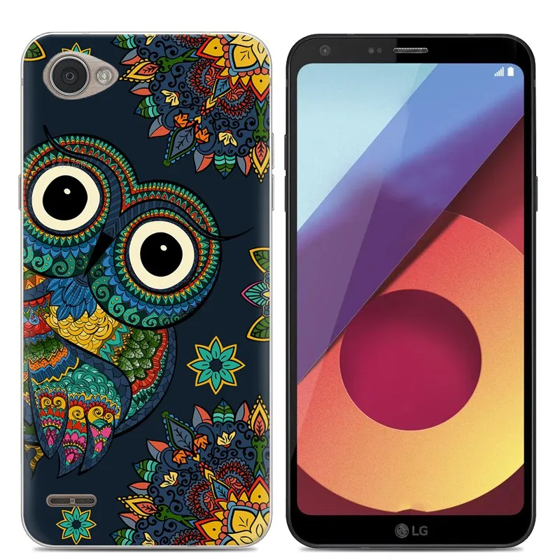 Для LG Q6 силиконовый чехол для Plus телефона ТПУ мультяшный мрамор задняя крышка + Q6a