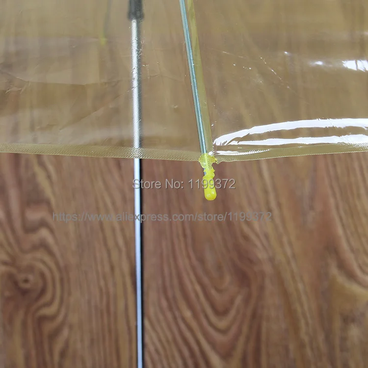 20 шт Прозрачные Зонтики прозрачные ПВХ зонтики с длинной ручкой непромокаемый зонтик
