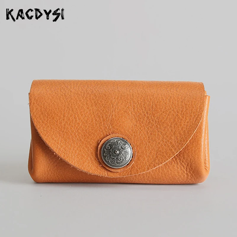 Винтажный кошелек ручной работы для мужчин и женщин маленький бумажник из