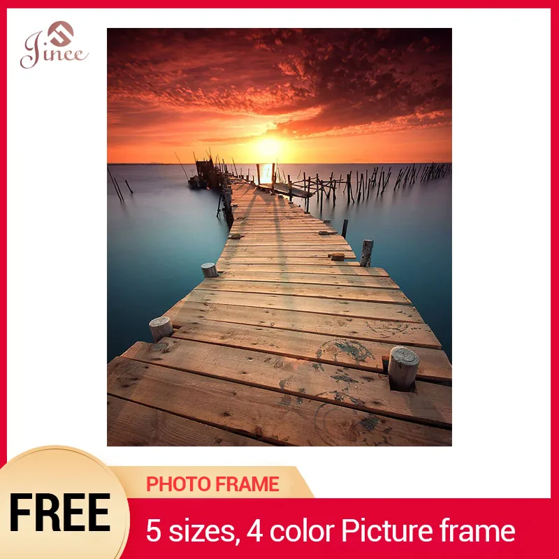 

5D DIY Diamond Embroidery Sea Bridge Scenery Cross Stitch Full Square/Round Diamond Painting Rhinestones Love Gift