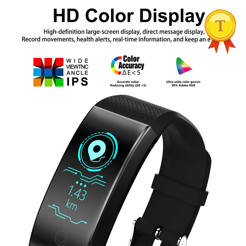 best selling fitness Smart Bracelet Heart Rate Monitor Waterproof Color Screen swim Fitness Tracker Bluetooth Sports wristband |