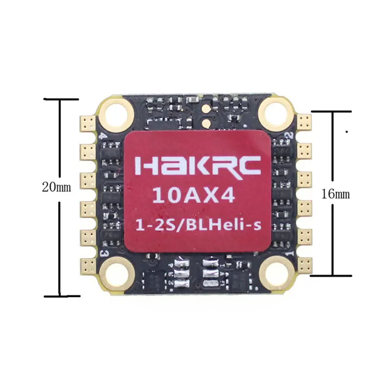 HAKRC HK10AX4 BLHeli_S 10A 1-2S 4 в 1 Dshot600 ESC для RC FPV гоночный Дрон модели Мультикоптер рама мотор