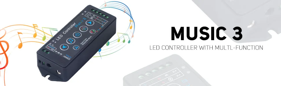 Музыка 3 светодиодные полосы управления Лер DC5-24V приложение для смартфона Беспроводное управление для RGB/RGBW светодиодный s полосы 3 режима для управления для IOS Android