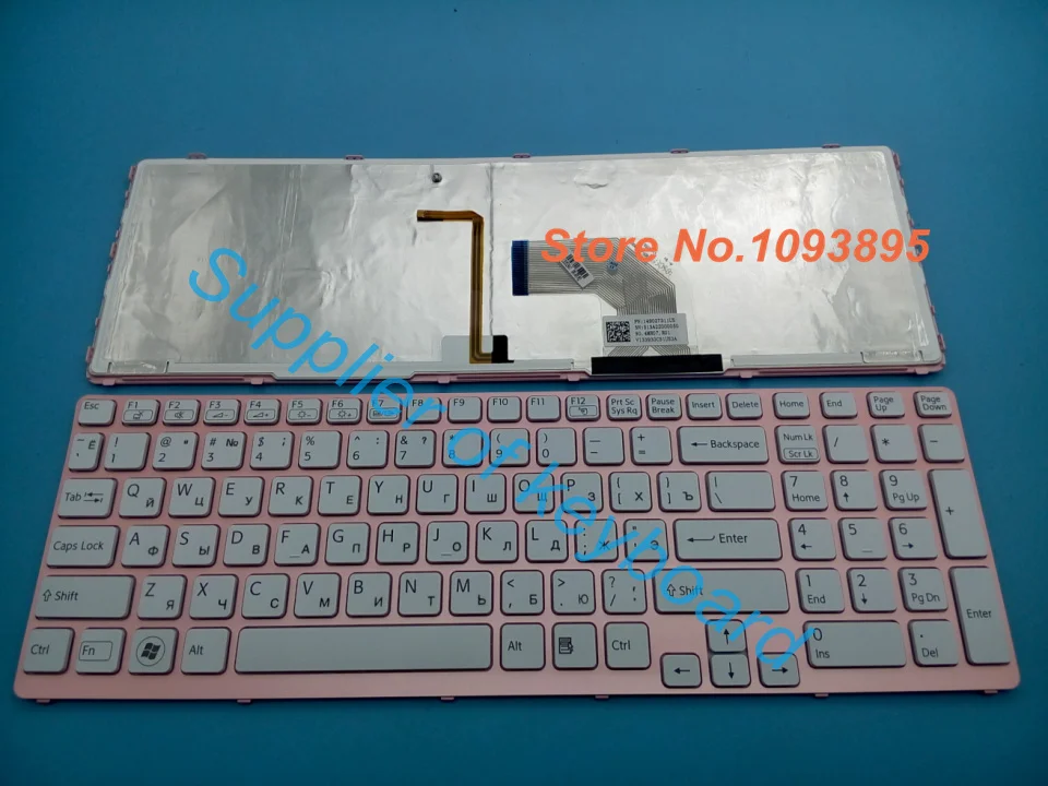 Новая русская клавиатура для sony Vaio SVE17 SVE1711 SVE1712 SVE1713 sve171b11v SVE171A11V розовая с