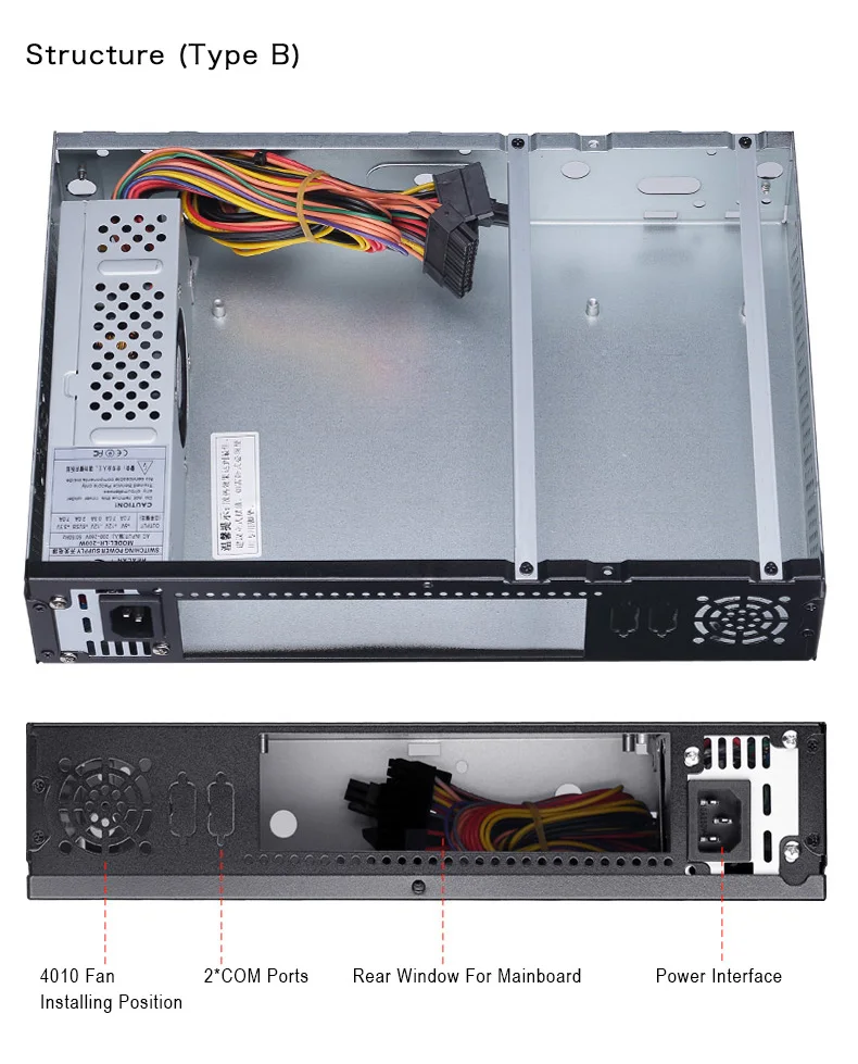 Realan 2007C вертикальный мини ITX чехол небольшой micro atx корпус шкафа с Питание