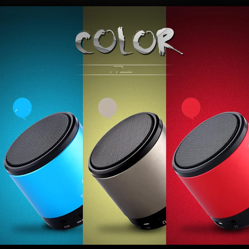 Мини портативный динамик беспроводная bluetooth-колонка s FM с мощными басами аудио