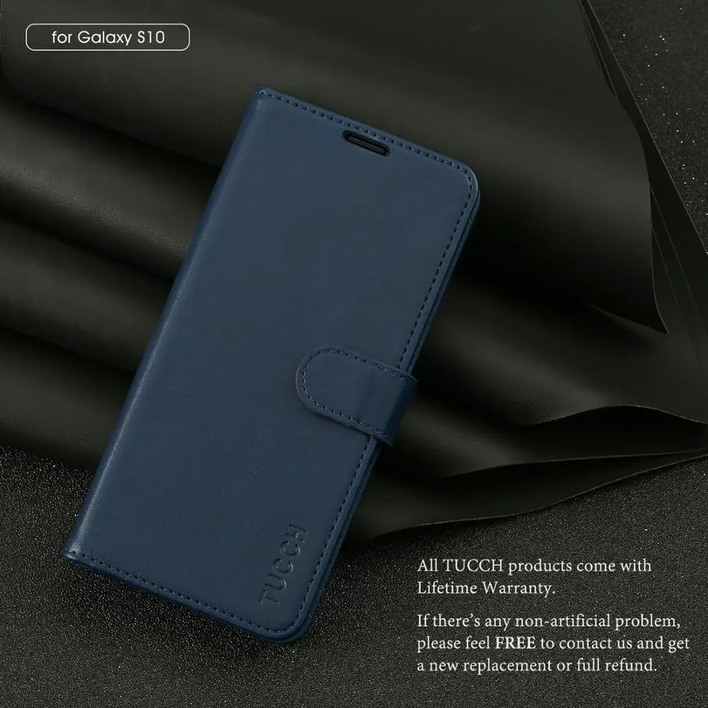 Чехол-бумажник tuch для Galaxy S10, искусственная кожа [подставка] флип-книжка [отделения для кредитных карт] [блокировка RFID] [тонкий Чехол-книжка]