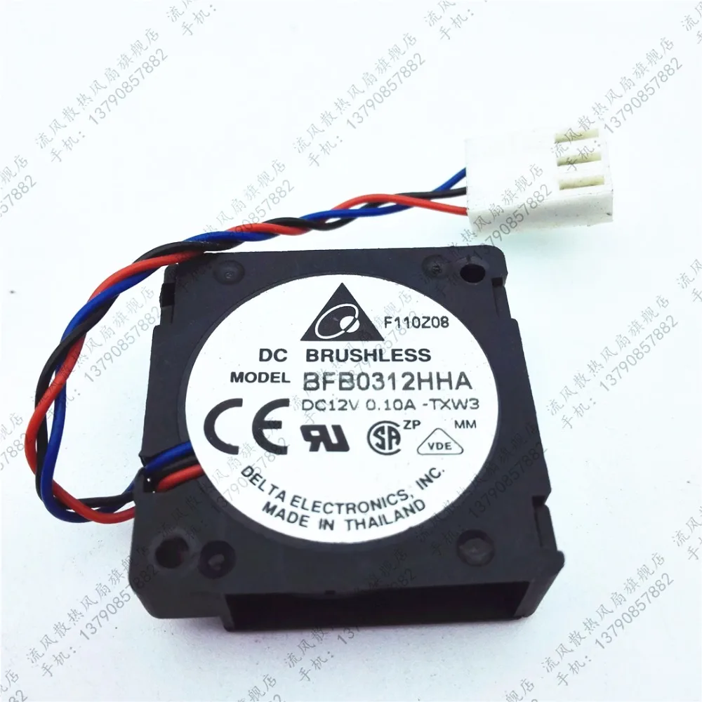 Вентилятор охлаждения сервера Delta Electronics BFB0312HHA DC 12 В 0.12A 30x30x10 мм|square fan|server fanfan
