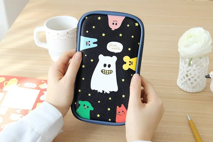 Школьные канцелярские принадлежности papelaria карандаш Kawaii PU кожаный пенал сумка для хранения ручки коробка Kawaii Gudetama пенал pokemon