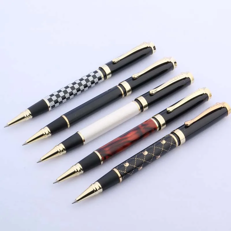 JINHAO 500 представительский черный с белой шахматной доской золотой отделкой