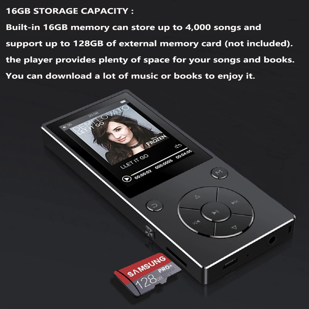 Оригинальный металлический MP3 плеер C11 с 2 4 дюймовым большим экраном и встроенным