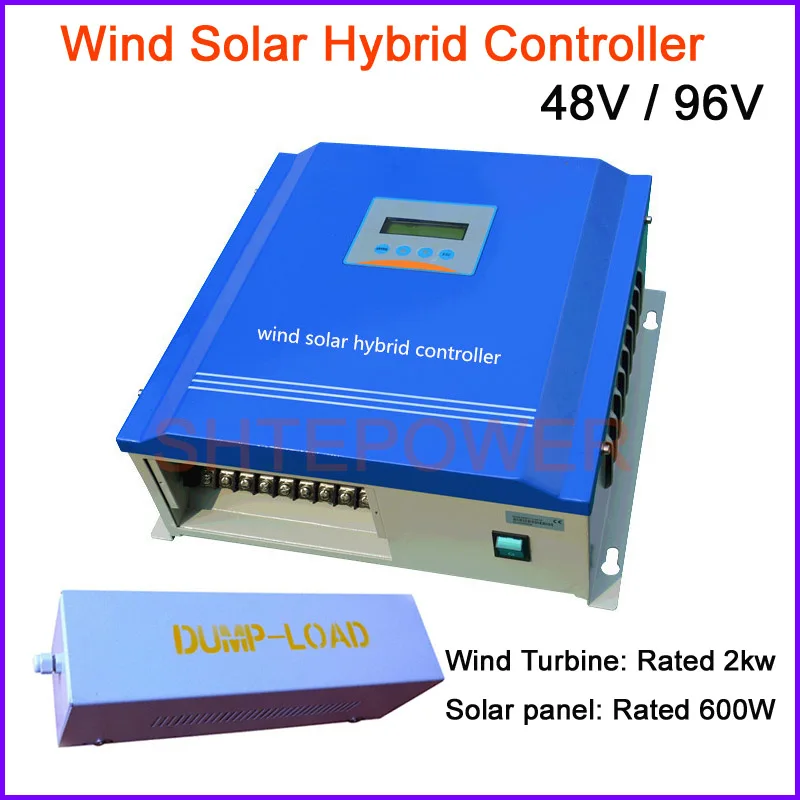 

2000W LCD display hybrid Solar&Wind Controller,48V 96V wind turbines 2KW,solar panels 600W PWM system controller