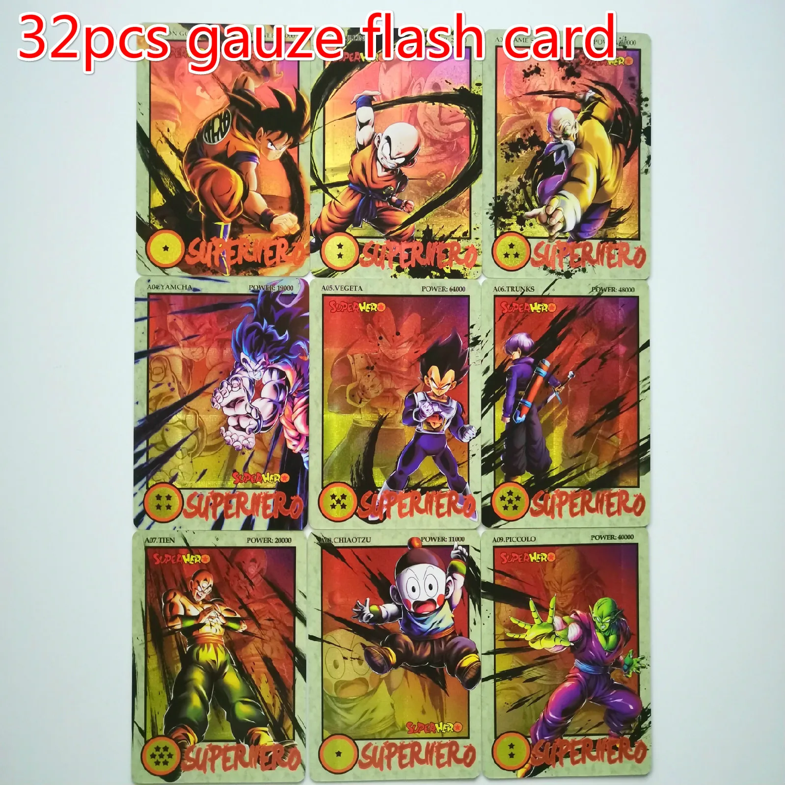 36pcs Gauze flash 36 шт. супер Dragon Ball-Z Ink Relief Heroes Боевая карта Ultra Instinct Goku Vegeta супер игровая коллекция карт - Цвет: 36pcs Gauze flash