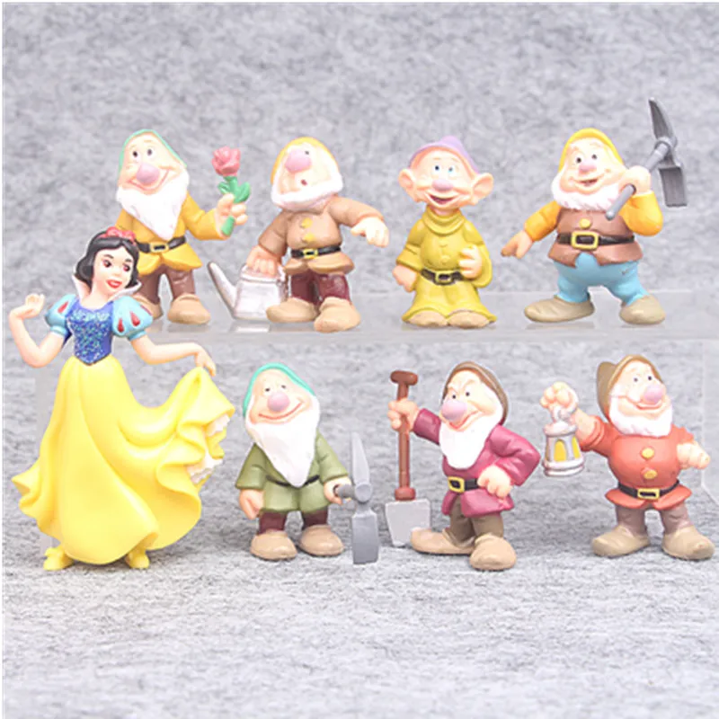 Игрушки Disney 8 шт./компл. 5 10 см семь гномов и Принцесса Белоснежка ПВХ экшн фигурка