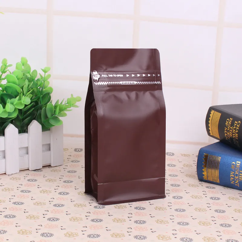 Brown Из Китая 1/4 фунт алюминиевой фольги zip-lock мешок пакеты для упаковки еды закрывающаяся застежка-замок едой - Цвет: Brown
