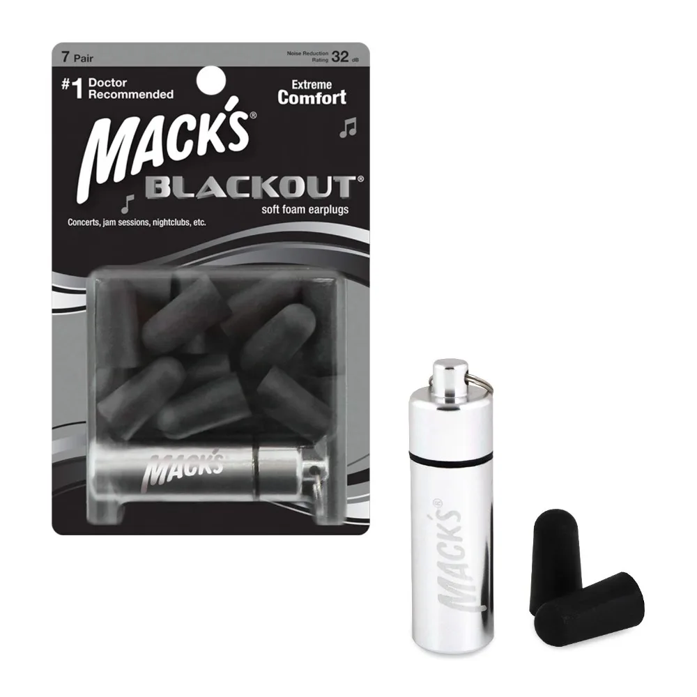 black out 7pair Горячая Mack звуконепроницаемые затычки для ушей с шумоподавлением анти-шум анти-храп маска для глаз пена силикон - Цвет: black out 7pair