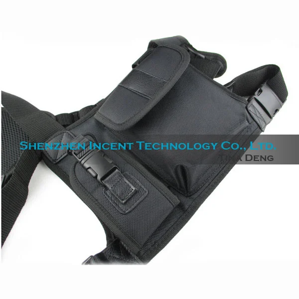 VOIONAIR 2 pcs Nylon Adjustable Hands-Free Two Way Radio Pouch Chest Pack Shoulder Straps