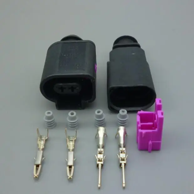 Shhworld Sea 10 комплектов 2-контактный 1,5 мм 1J0973802/1J0973702 автоматический датчик температуры, дефляционный клапан штекер водонепроницаемый разъем для VW и т. Д