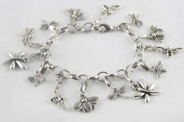 

15pcs Tibetan silver dragonfly bee charm bracelets #20006