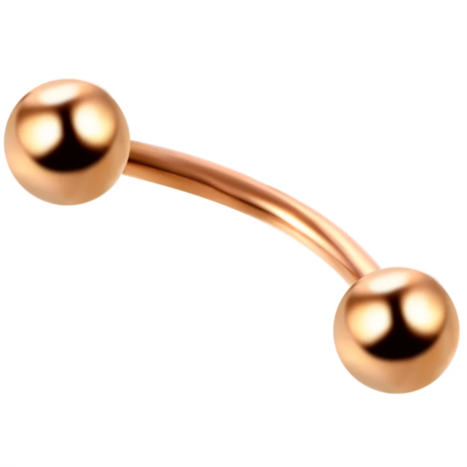 1 Pair Surgical Steel Eyebrow Piercing Pircing Curved Barbell Banana Piercings Body Jewelry Bijoux Earlets | Украшения и