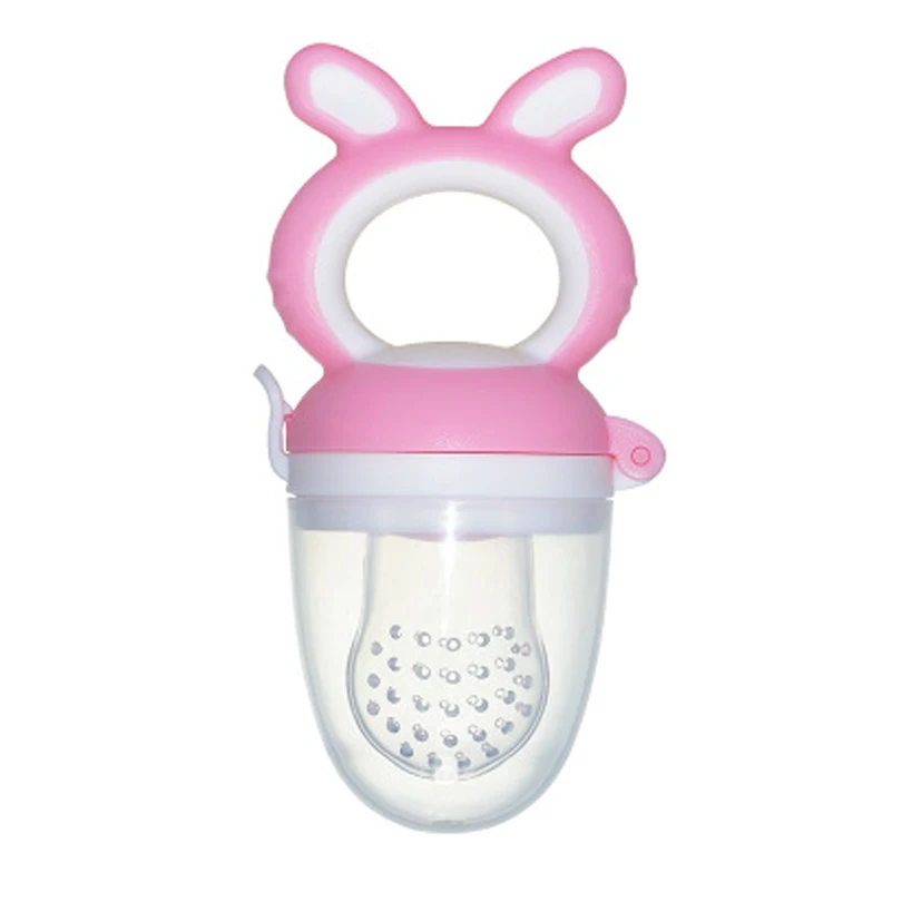 SiliconeBaby фрукты овощи соска еда жевательная Nibbler NippleTeether 1 шт. младенец s m l Сетчатое ситечко для мяса пюре nippler - Цвет: Pink-M