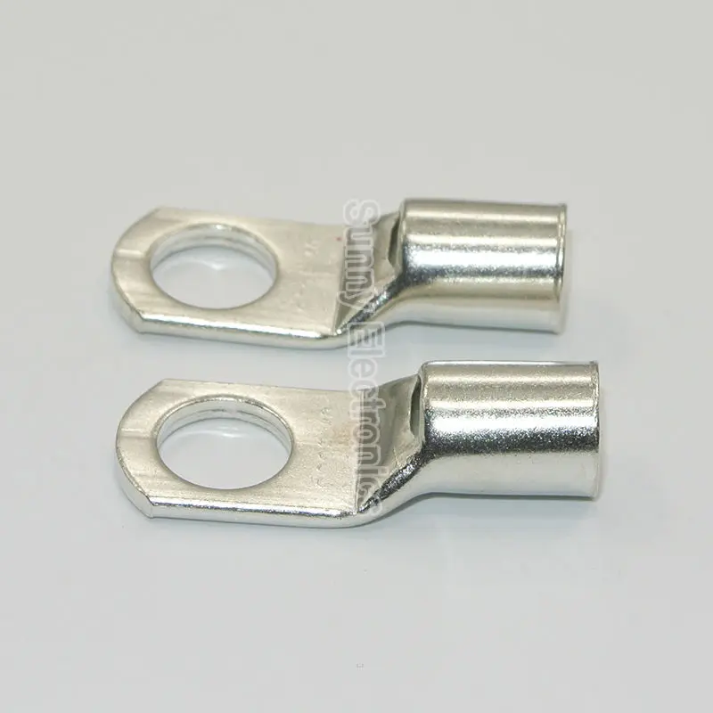 

(20) 4 AWG X 1/4" 5/16" 3/8" 1/2" in 25mm2 TINNED COPPER LUG BATTERY CABLE CONNECTOR TERMINAL SC25-6 SC25-8 SC25-10 SC25-12
