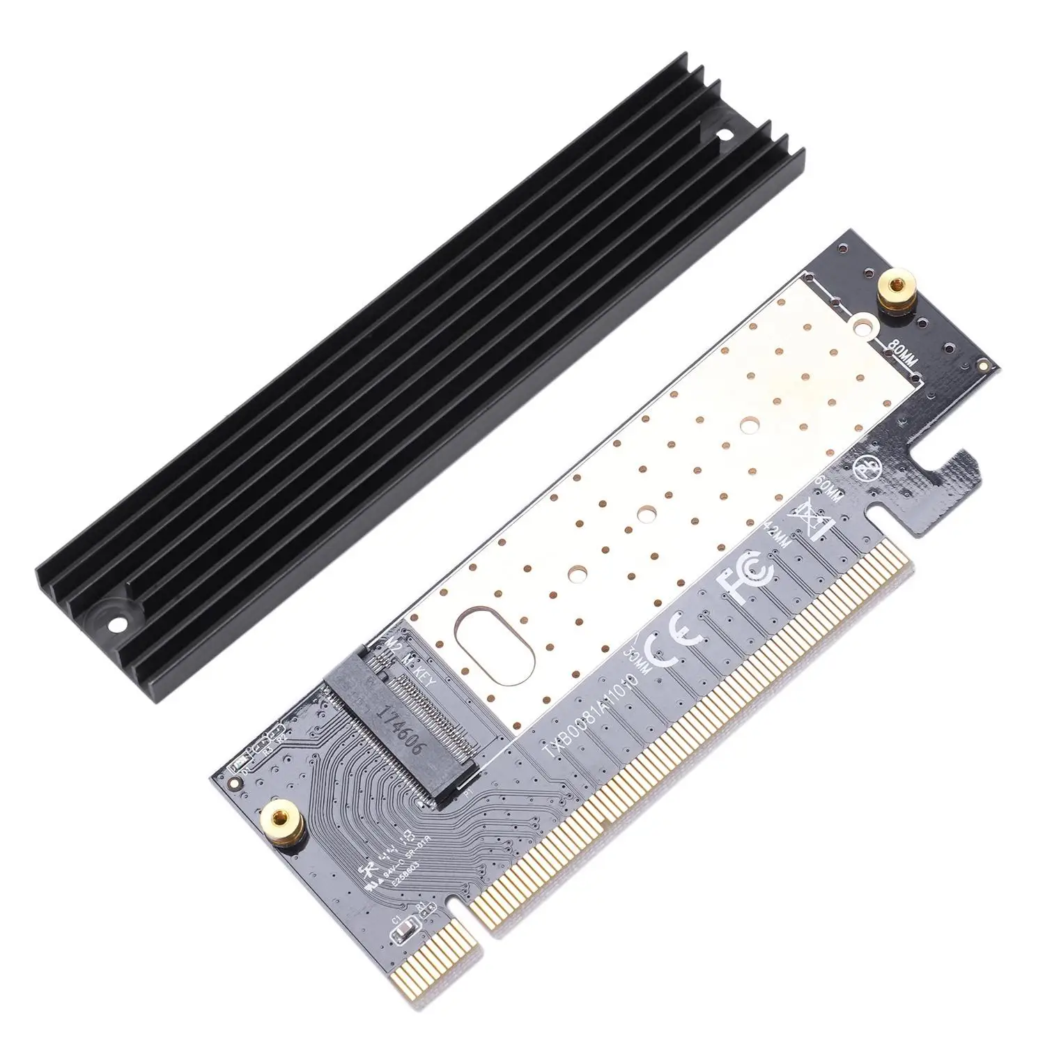 M.2 Nvme Ssd адаптер M2 Для Pcie 3,0X16 карты контроллера M ключ интерфейс Поддержка Pci Express 3,0X4 Размер 2230-2280