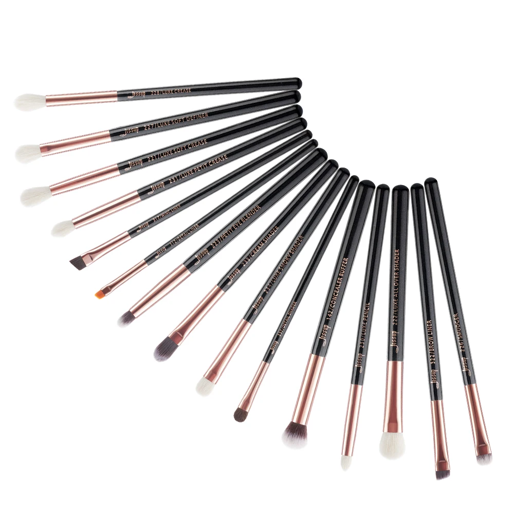 Jessup beauty 15 шт. набор кистей для макияжа дропшиппинг pinceaux maquillage несколько цветов Подводка для глаз шейдер консилер кисти