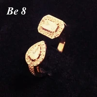 be 8 luxury vintage style clear cubic zirconia adjustable rings for women gold color anillos ring party gifts wholesale r1 020