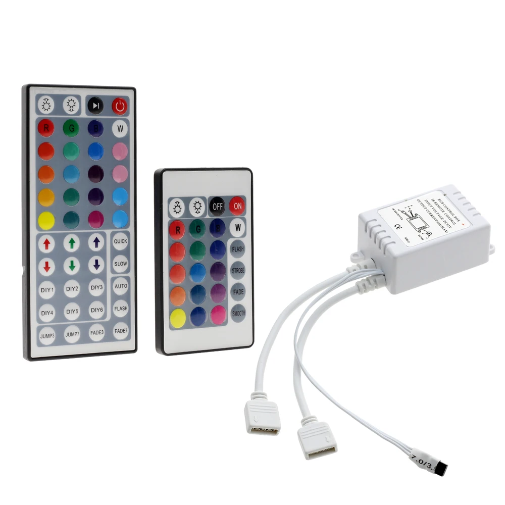 Светодиодный RGB контроллер DC12V 44 Ключ/24 ключа двойной выход ИК пульт дистанционного управления для светодиодной ленты RGB