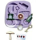 Помадка силиконовые формы для торта Алиса в стране чудес кекс сахарное ремесло форма для шоколада Stenci Cozinha Bico российские Инструменты для выпечки