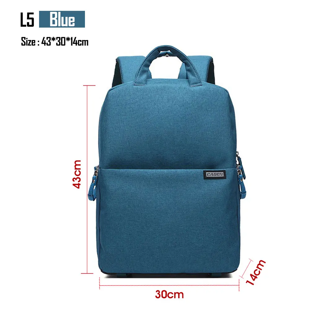 Caden Dslr камера сумка для Canon водонепроницаемый Mochila Fotografia рюкзак женский мужской повседневный модный фото рюкзак для Canon - Цвет: L5 Blue