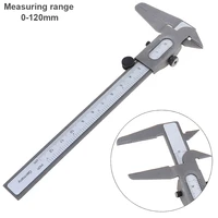 120mm mini carbon steel vernier caliper gauge ruler with 0 1mm 0 063in accuracy and sliding wheel for measuring tool