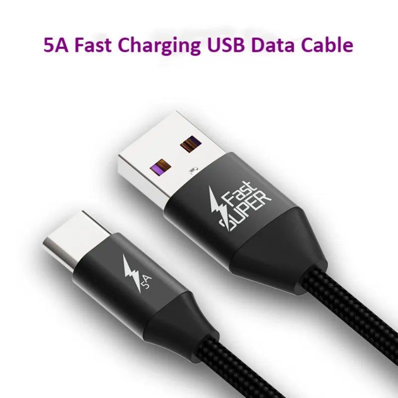 Кабель быстрой зарядки USB Type C 5 А кабель для передачи данных из алюминия Huawei P20 Pro P10