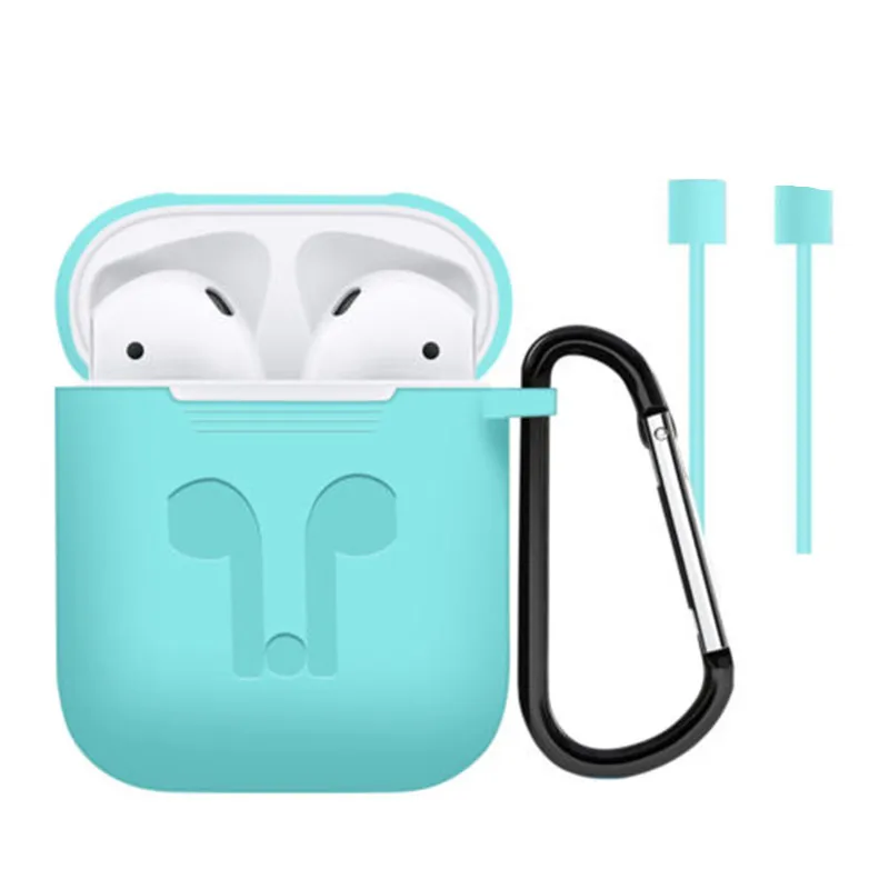 Ostart силиконовый защитный чехол для AirPods держатель Чехол + w/карабин Apple Air Pods
