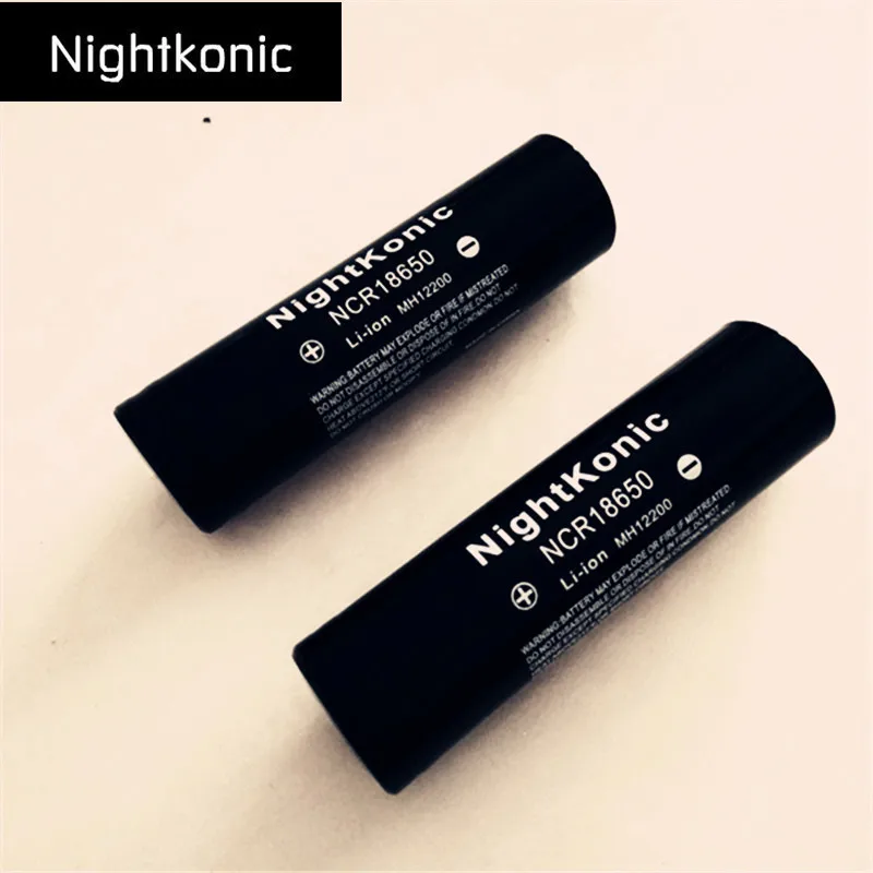 Оригинальная Nightkonic 8 шт./лот 18650 батарея 2000 мАч аккумуляторная 3 7 V Li Ion Black|18650