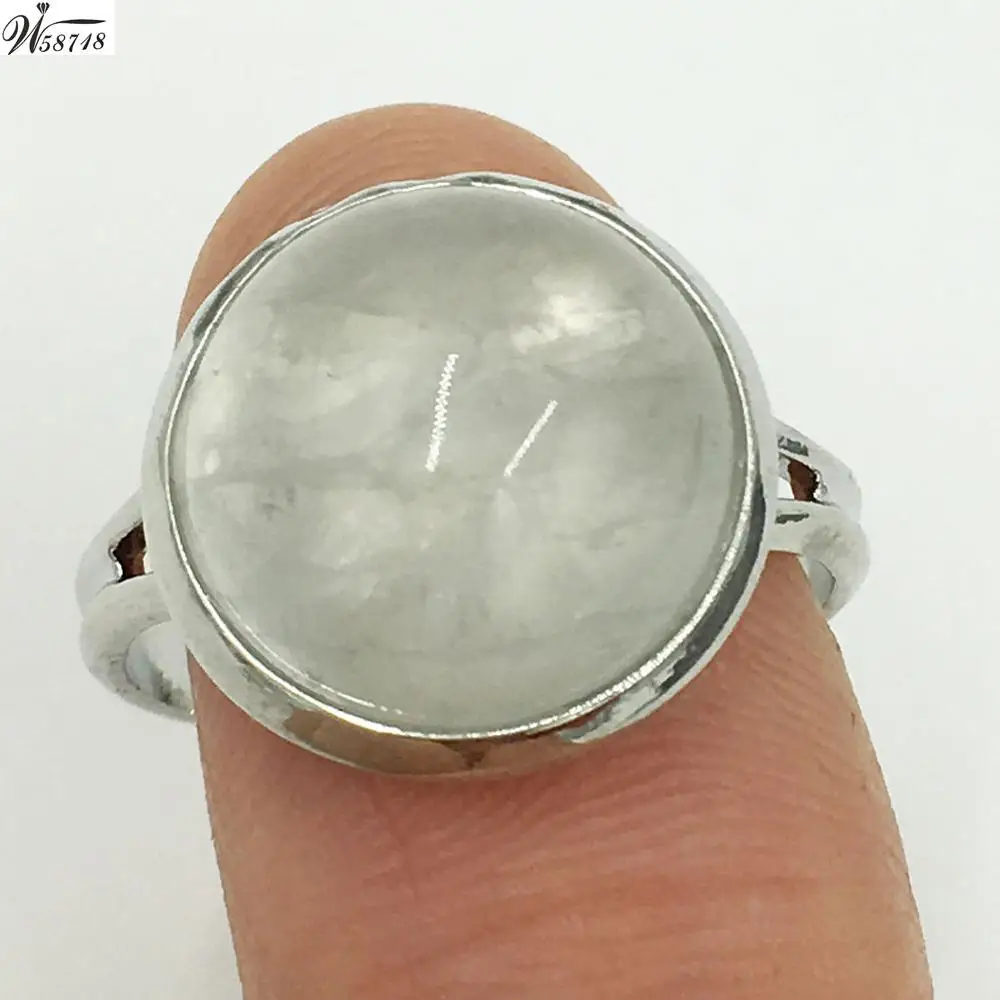 White Crystal C7228 Кристальный лазурит тигровый глаз авантюрин Howlite Sodalite Goldstone Opal Jaspe синяя Песочная бусина кольцо 6,5~ 1" US Adjust WFH588 - Цвет основного камня: White Crystal C7228