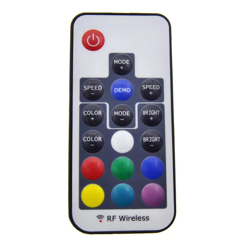 Светодиодный rgb контроллер черный/белый 5 24 в пост. Тока 17key RF беспроводной пульт