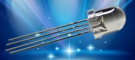 Смешанное сквозное отверстие 8 мм 4-контактный RGB светодиодный Диод общий