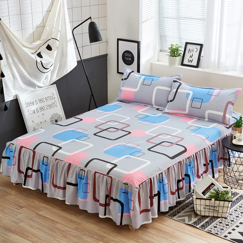 Bed Skirt-5 Кроватная юбка в Корейском стиле покрывало люкс односпальная кровать шляпа покрывало 1,8/1,5/1,2 м - Цвет: Bed Skirt-5