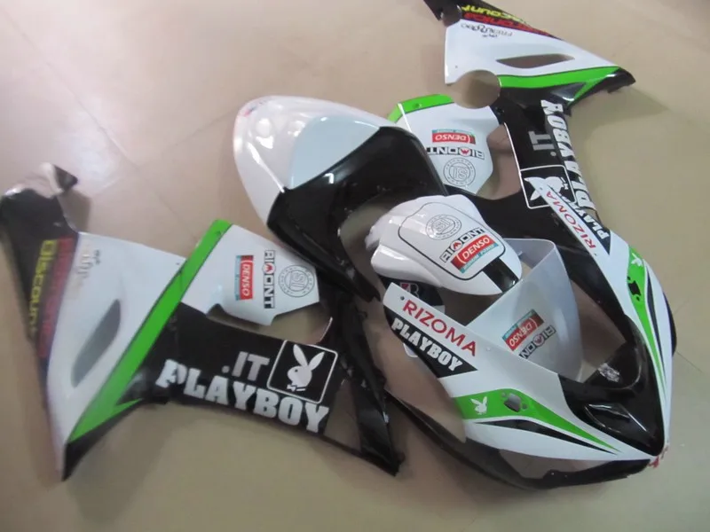Пользовательские обтекатель комплект для KAWASAKI Ninja ZX6R 636 05 06 ZX 6R 2005 2006 ZX6R белый черный мотоцикл Обтекатели набор+ 7 подарки KU14