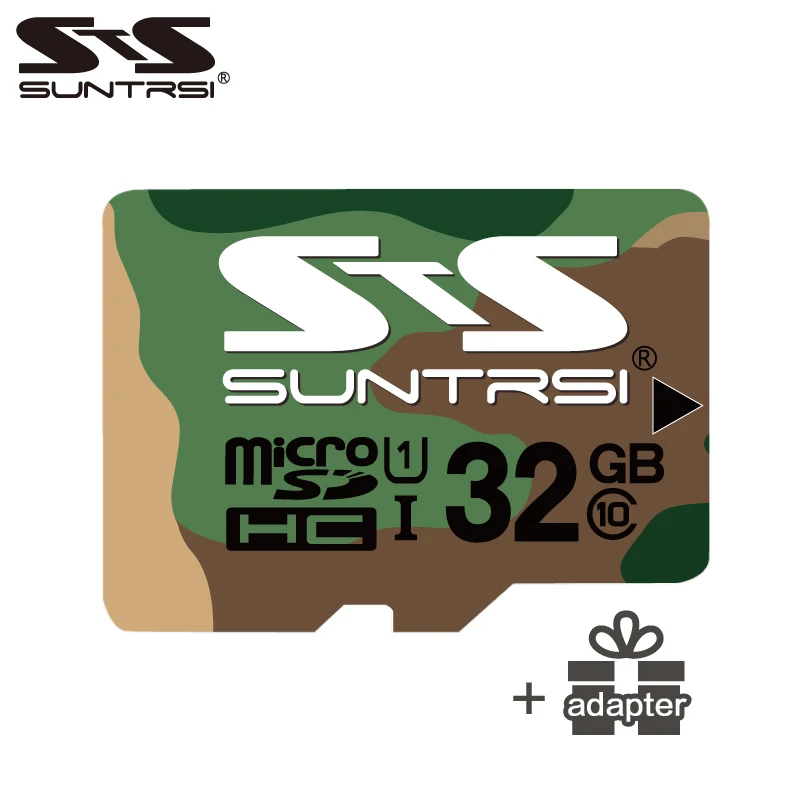 Suntrsi micro sd карта 128 Гб 64 Гб micro sd 32 Гб мини карта 16 Гб класс 10 для samrtphone и настольного ПК Оригинальная карта памяти - Емкость: 32gb with adapter