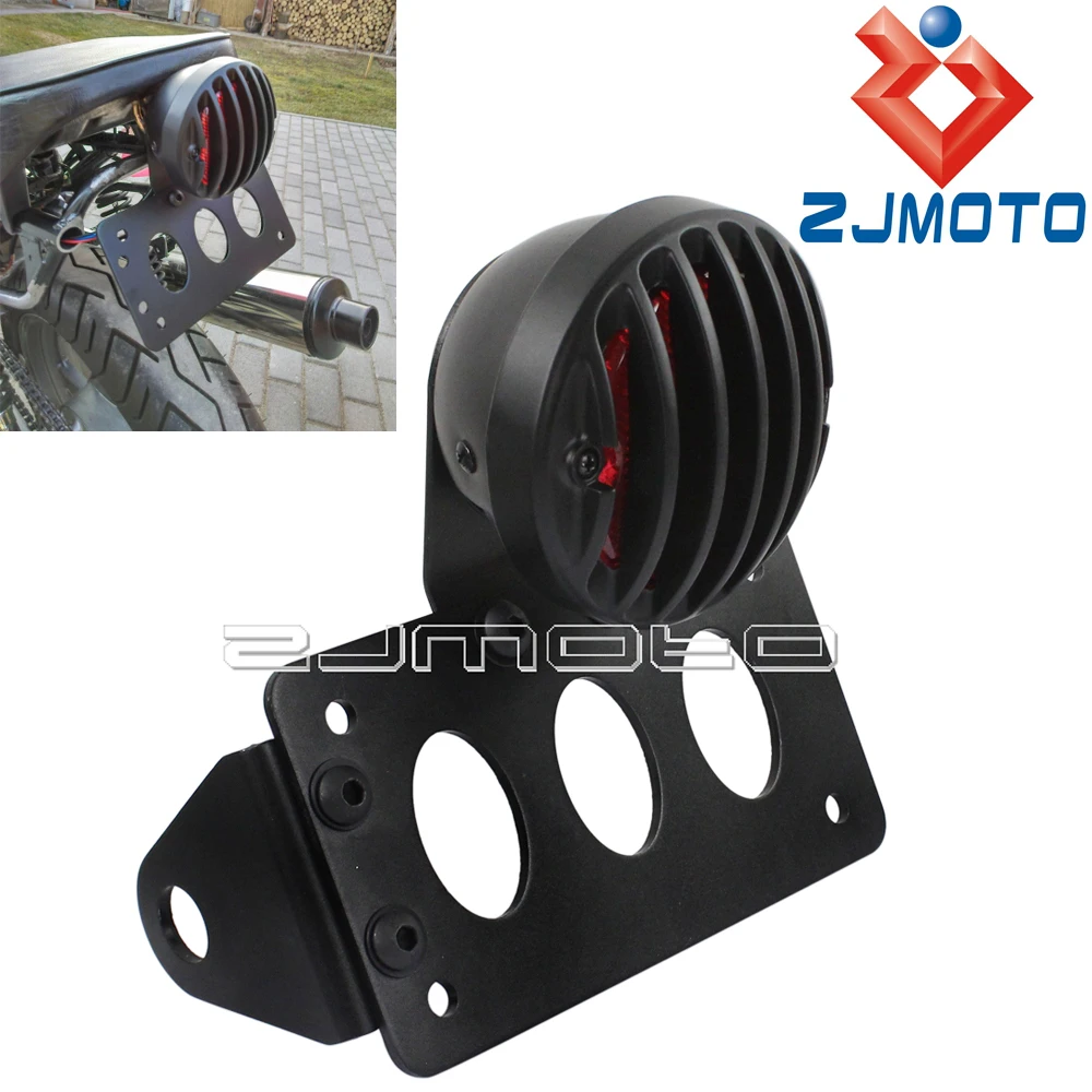 

Universal Motorcycle LED Tail Light Side Mount Bracket License Plate Stop Lamp Taillight For Harley Sportster Chopper XL