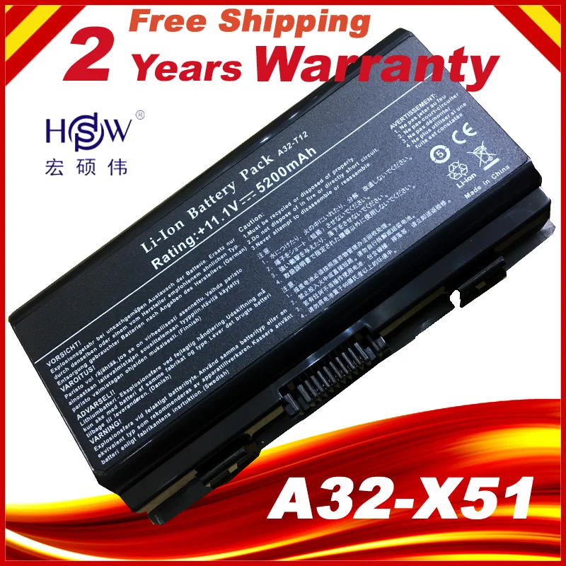 Аккумулятор для ноутбука Asus X58 X51L X58L T12 T12C T12Jg T12Er T12Fg T12Ug X51R|laptop battery|battery for asuslaptop battery